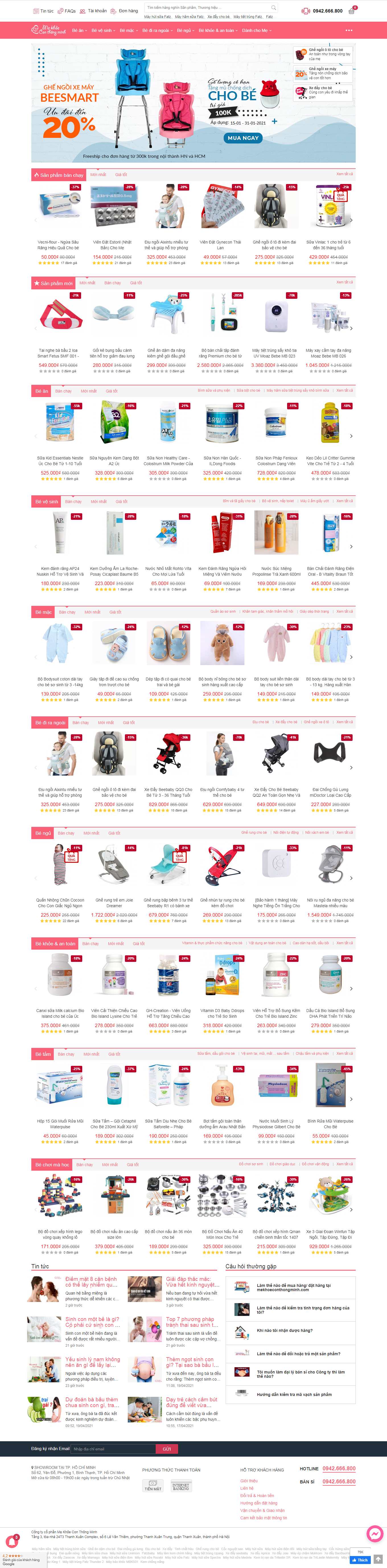 [voicon] Thiết kế Website Web mẹ và bé - mekhoeconthongminhcom