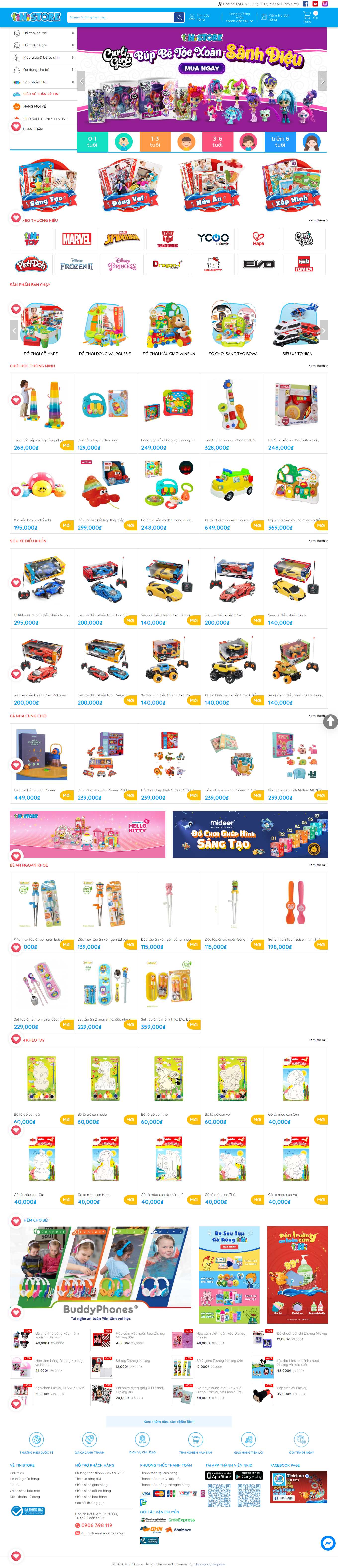 [voicon] Thiết kế Website Web mẹ và bé - tinistorecom