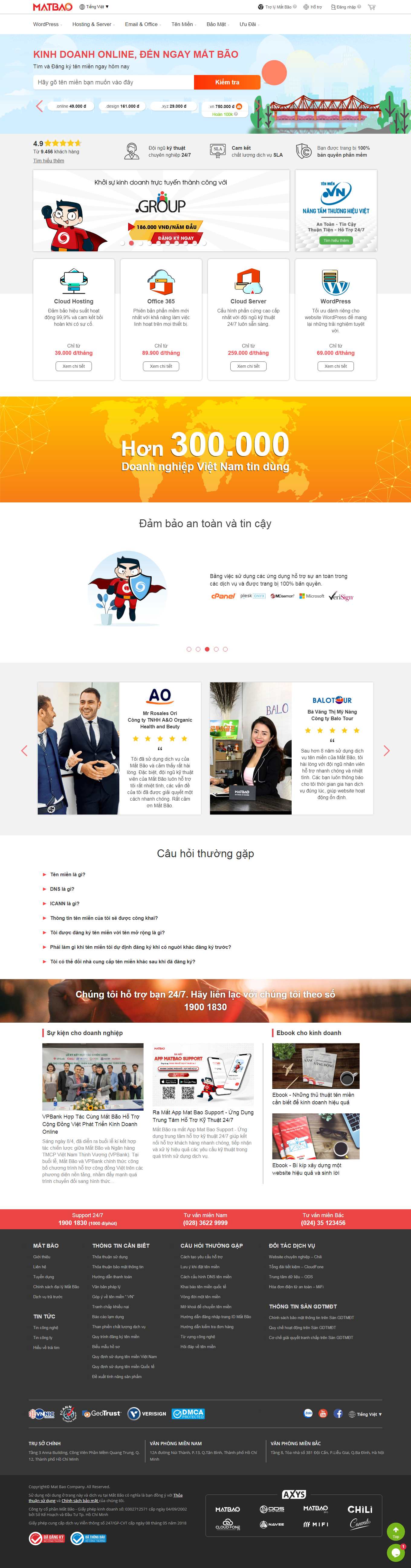 [bkns] Thiết kế Website Web bán hosting - wwwmatbaonet