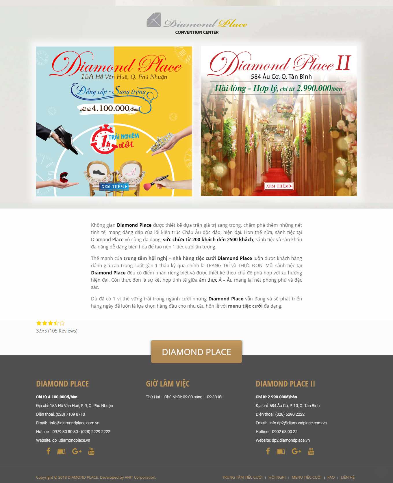 Thiết kế Website Web đồ họa đẹp - diamondplacevn