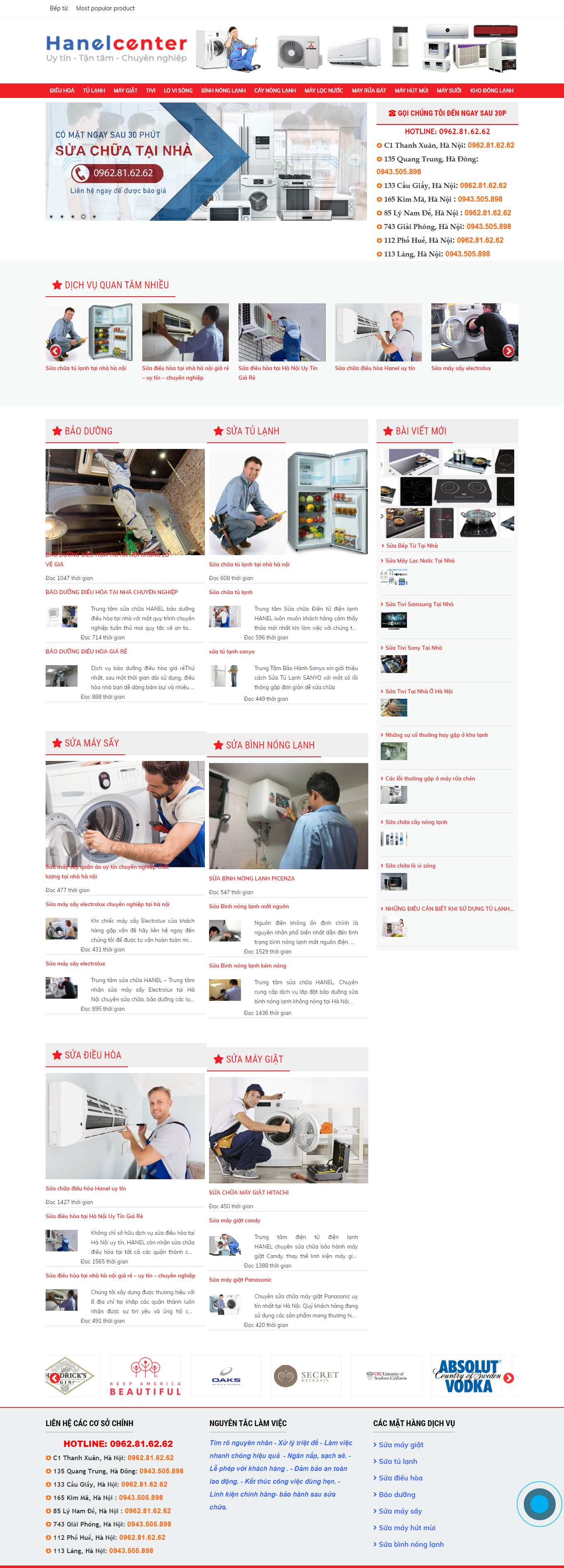 Thiết kế Website Web đồ họa đẹp - trungtamdienlanhhanelcom