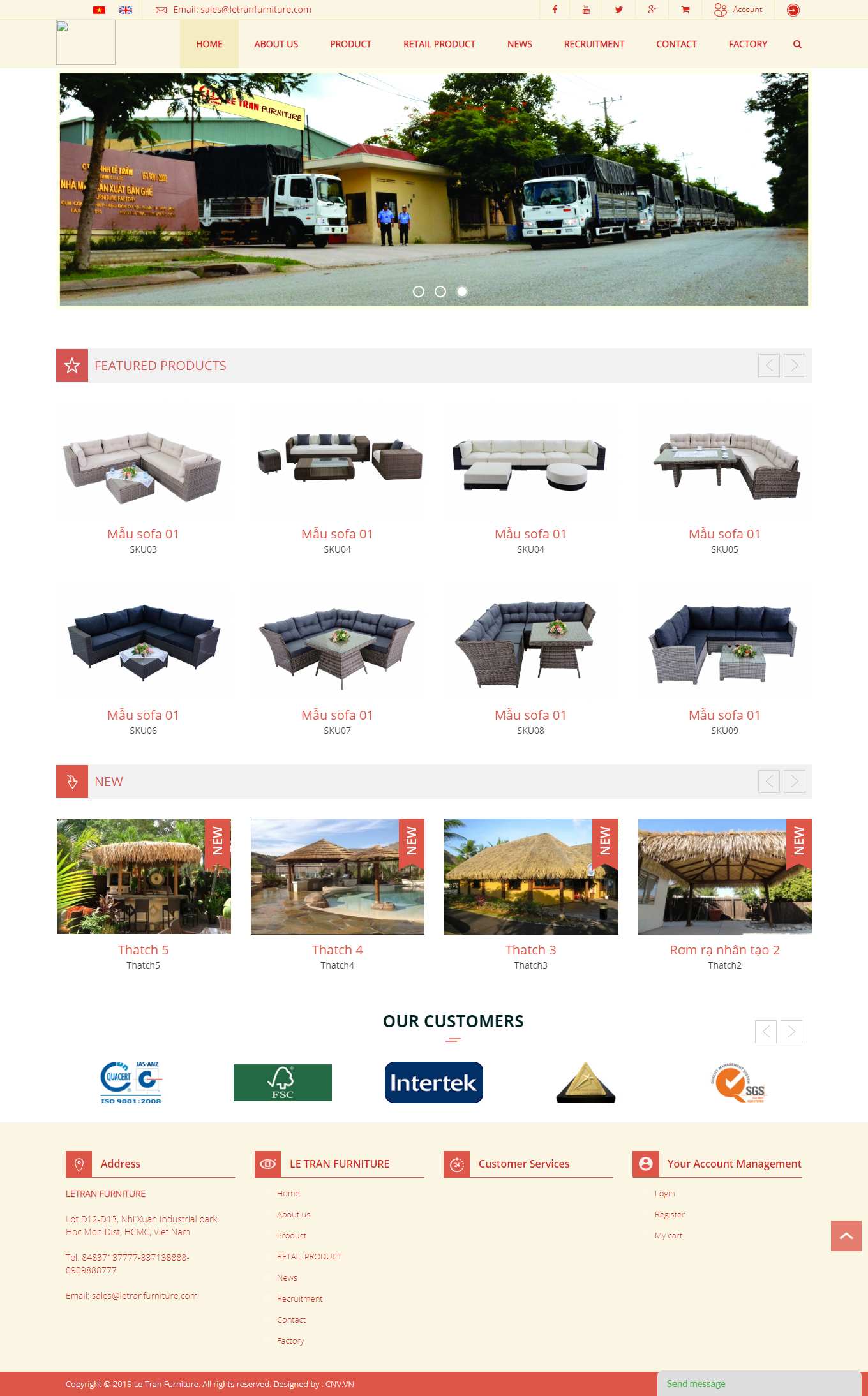 [bangkeolocphat] Thiết kế Website Web code thuần - letranfurniturecom