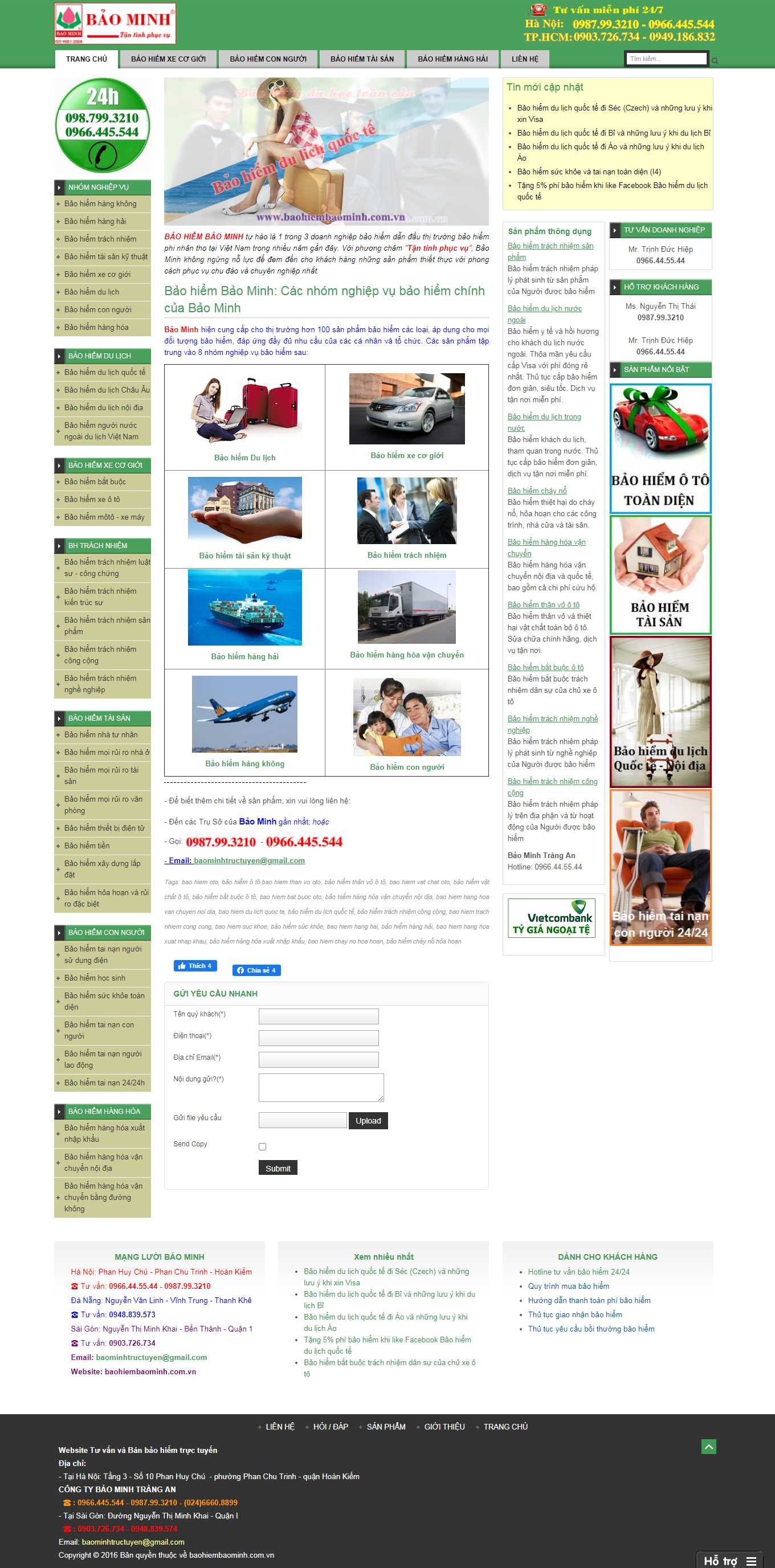 [bangkeolocphat] Thiết kế Website Web code thuần - baohiembaominhcomvn