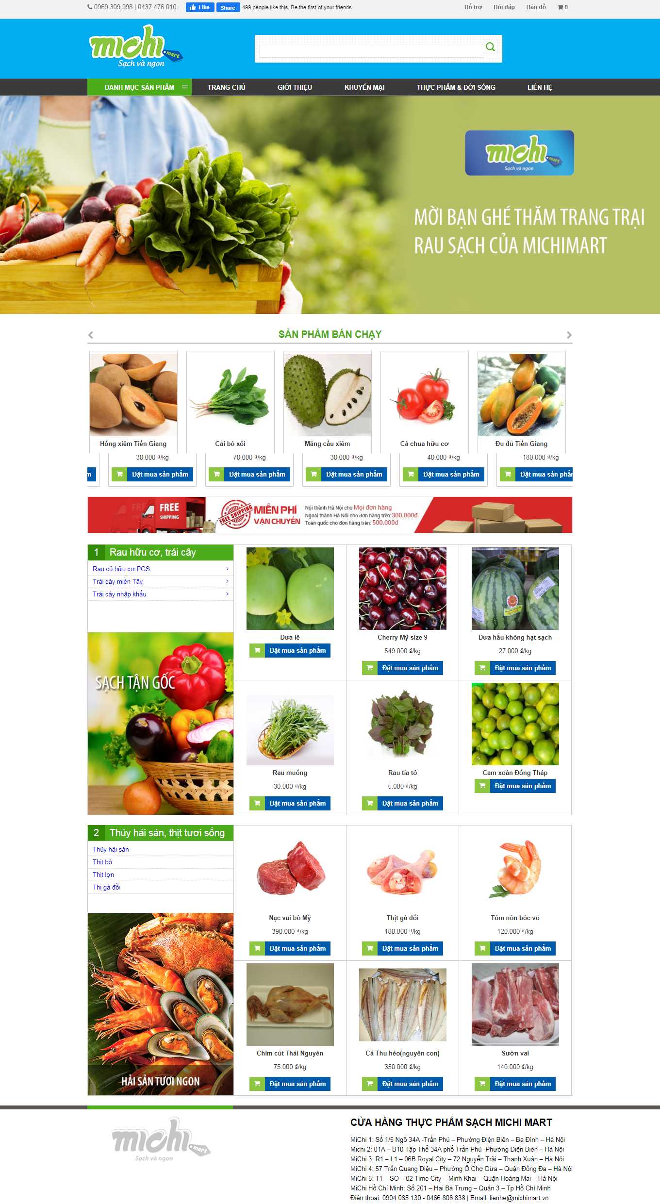 [vinatechjsc] Thiết kế Website Web gian hàng - michimartvn