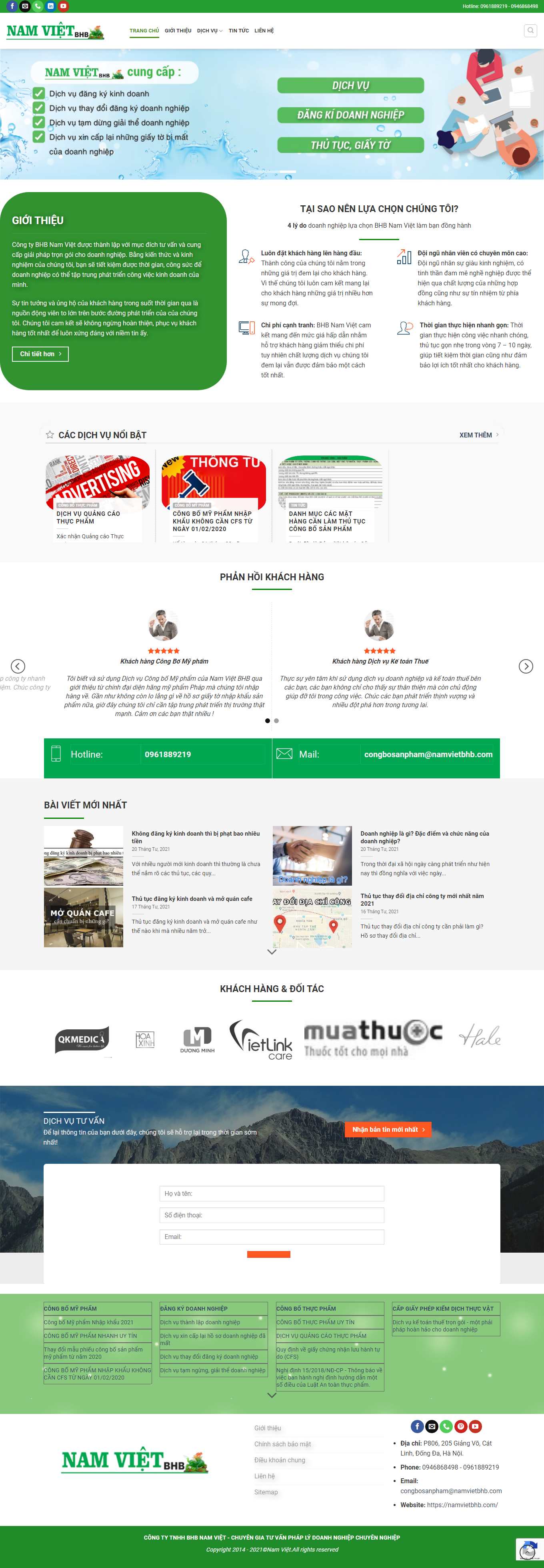 [vinatechjsc] Thiết kế Website Web gian hàng - namvietbhbcom