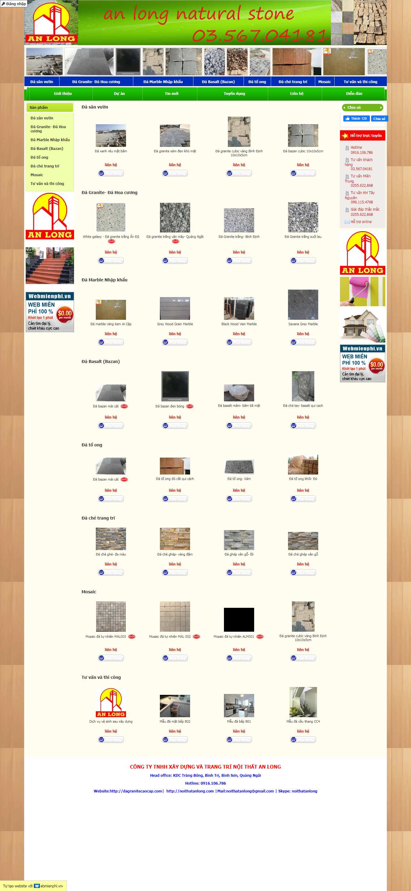 [muachunghaiphong] Thiết kế Website Web bán buôn - dagranitecaocapcom