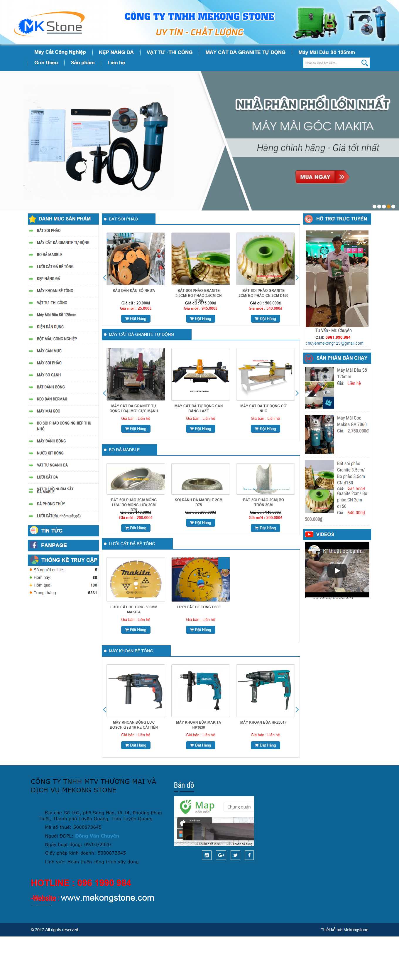 Thiết kế Website Web bán lẻ - mekongstonecom