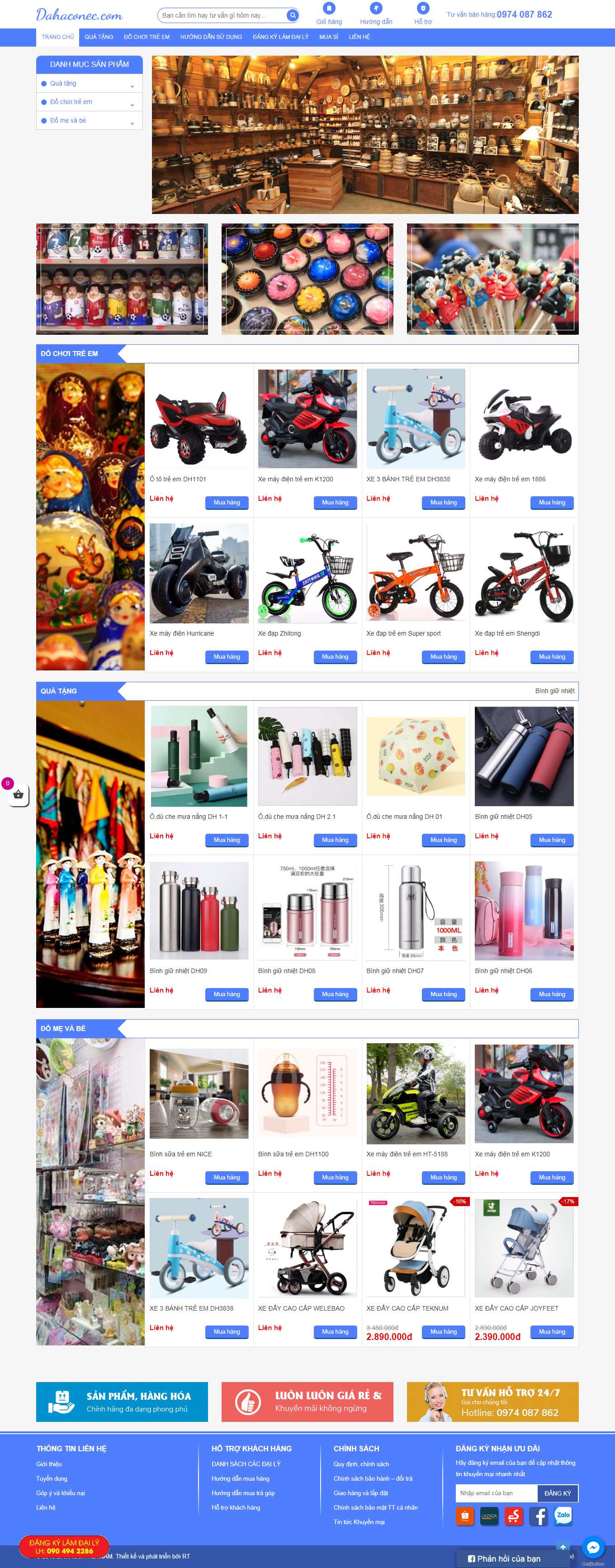Thiết kế Website Web bán lẻ - dahaconeccom
