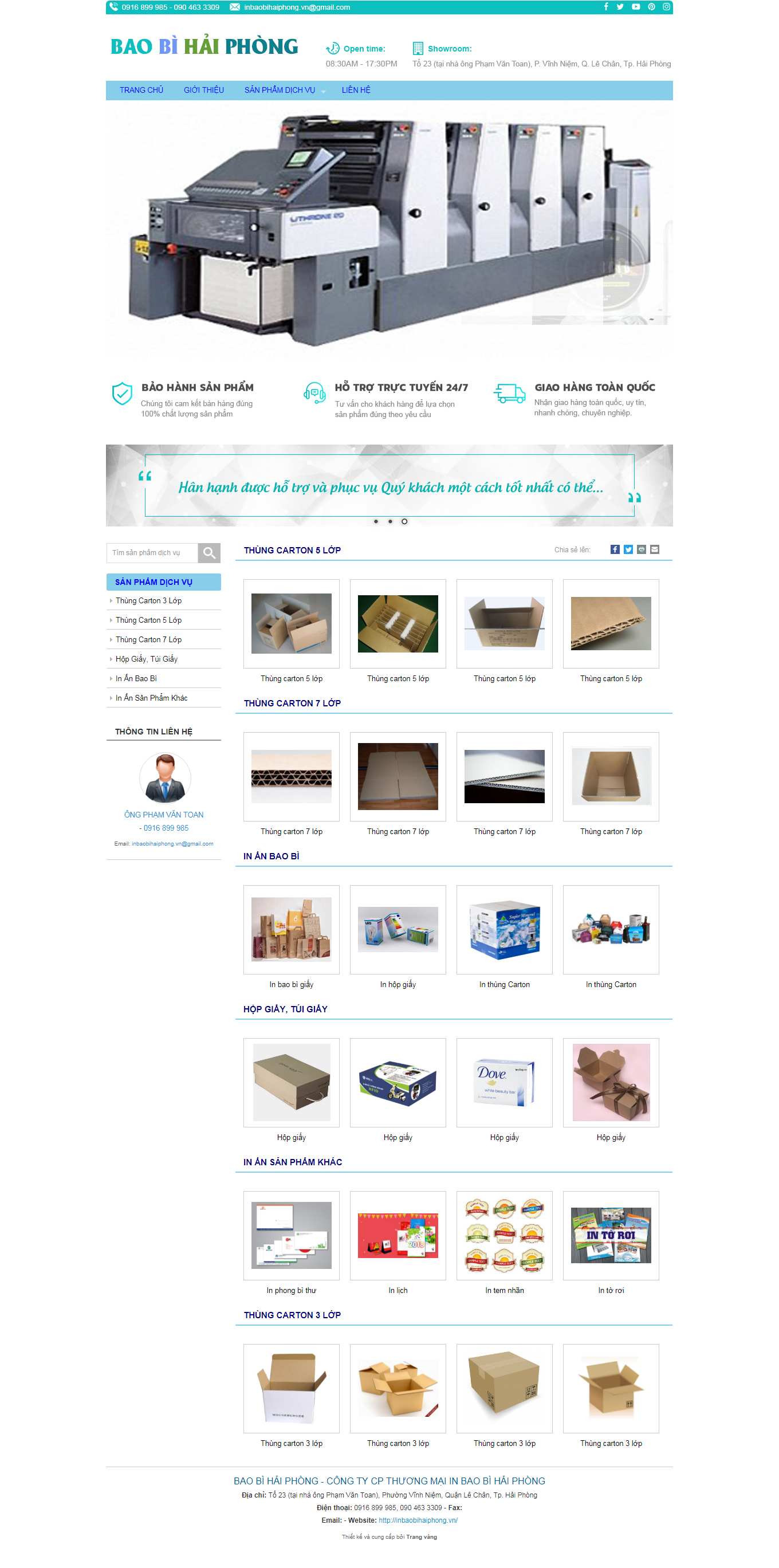 Thiết kế Website Web sáng tạo - inbaobihaiphongvn