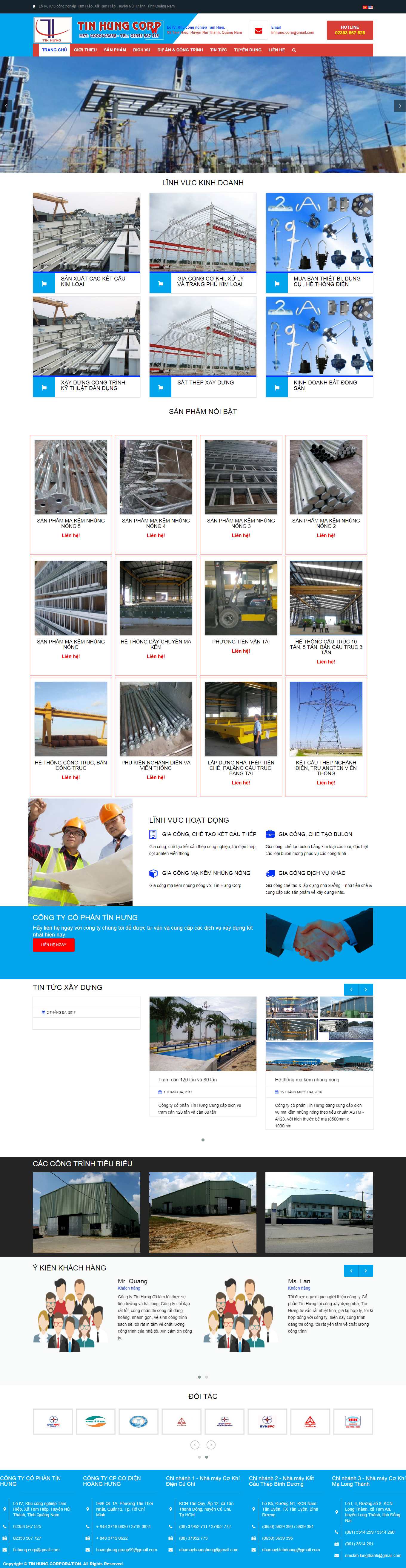 [xuongkhan] Thiết kế Website Web cực đẹp - tinhungcorpcom