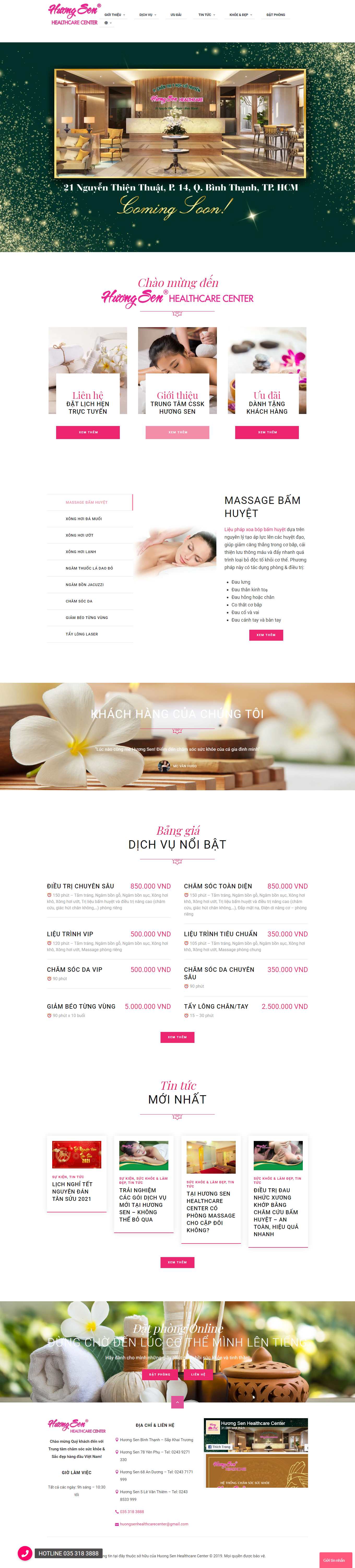 Thiết kế Website Web ưu việt - vihuongsenhealthcarecom