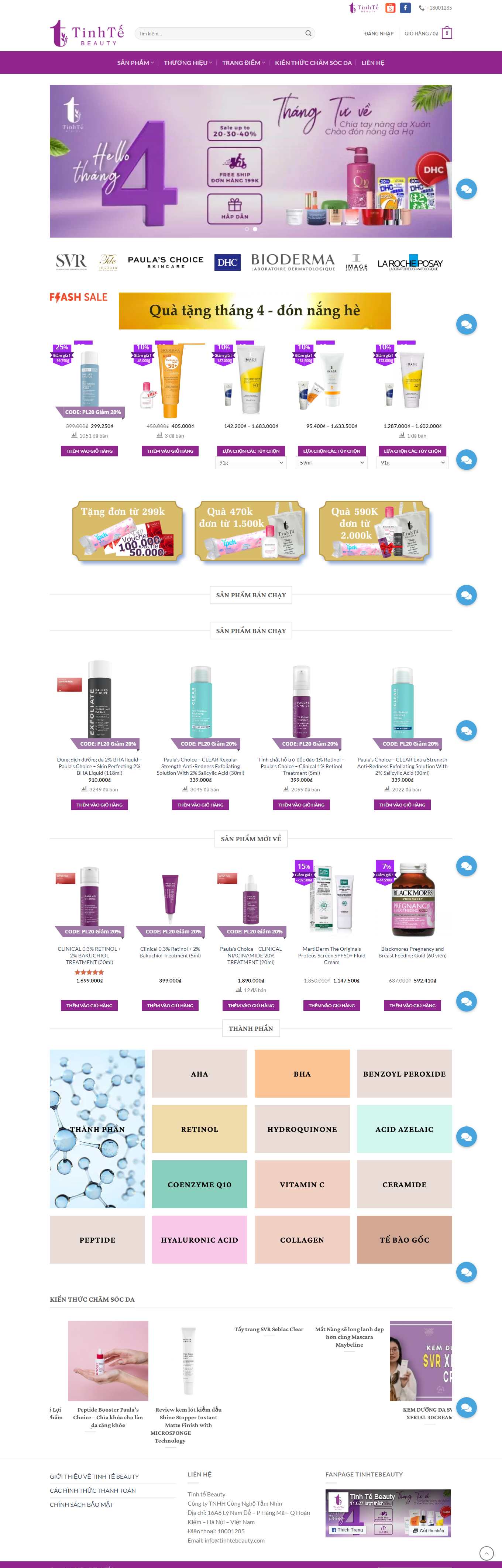[becungshop] Thiết kế Website Web shop - tinhtebeautycom
