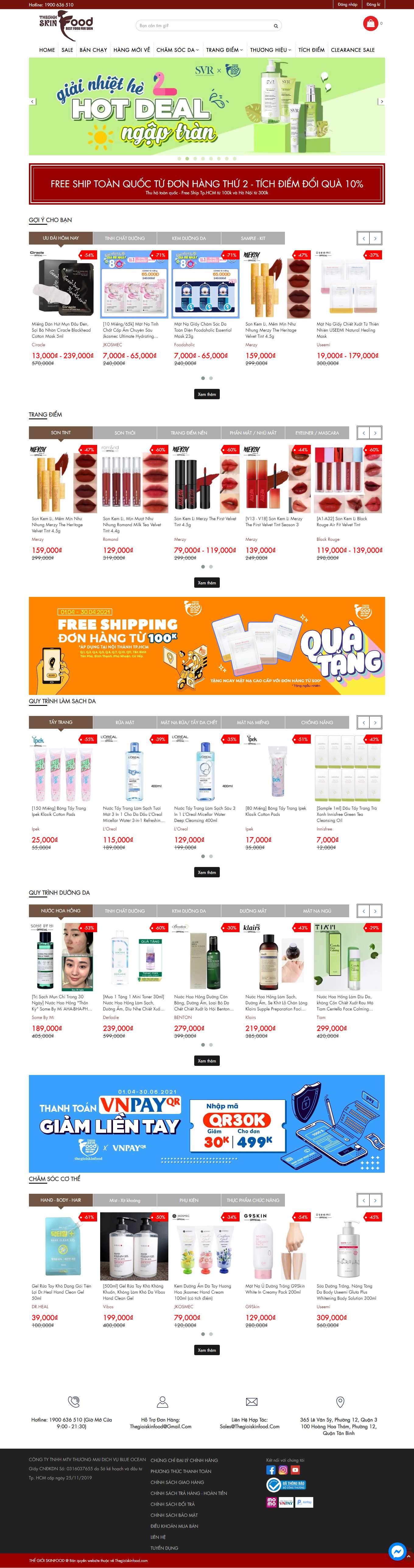 [becungshop] Thiết kế Website Web shop - thegioiskinfoodcom