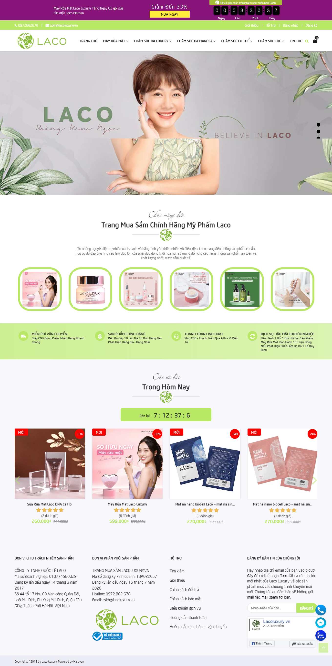 [becungshop] Thiết kế Website Web shop - lacoluxuryvn