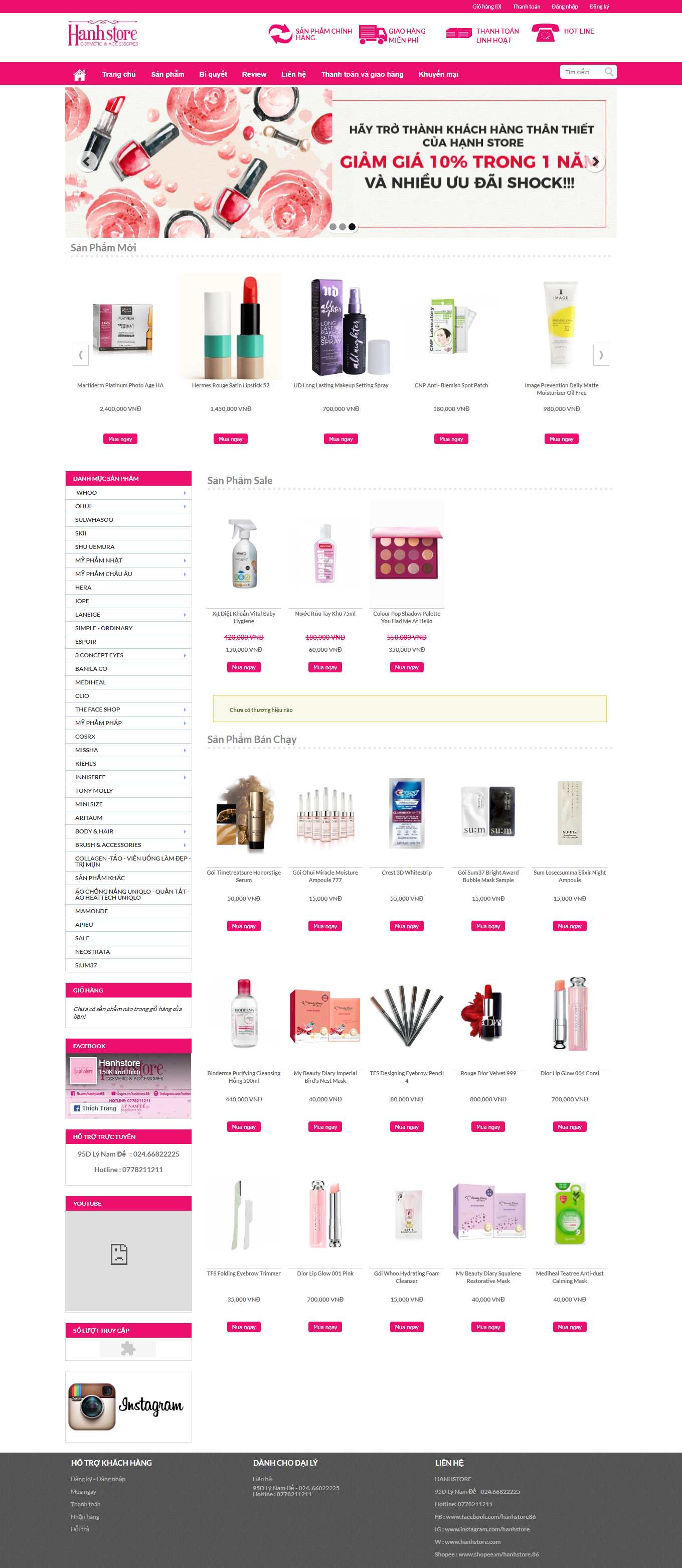 [becungshop] Thiết kế Website Web shop - hanhstorecom