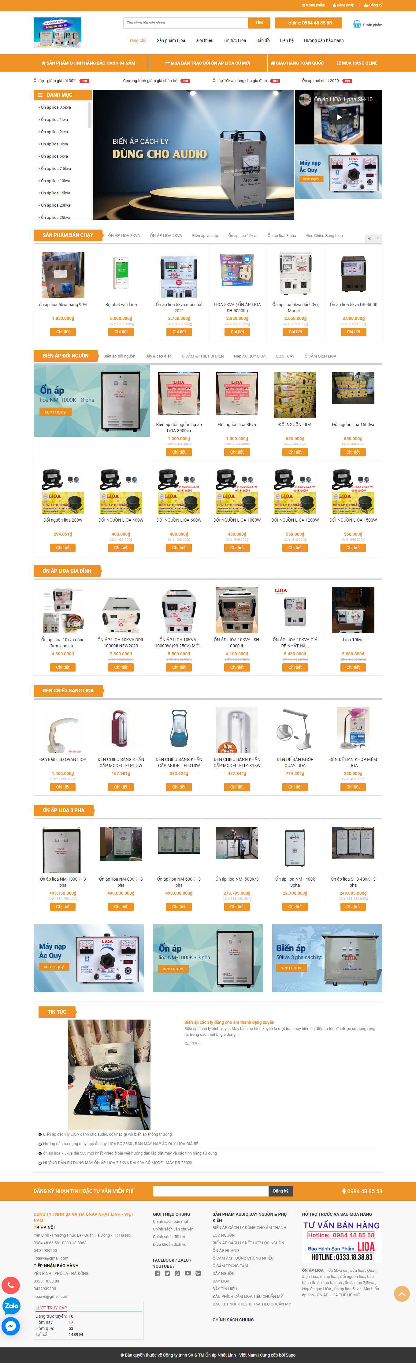 [lioavn] Thiết kế Website Web ổn áp, lioa - wwwonaplioanhatlinhcom