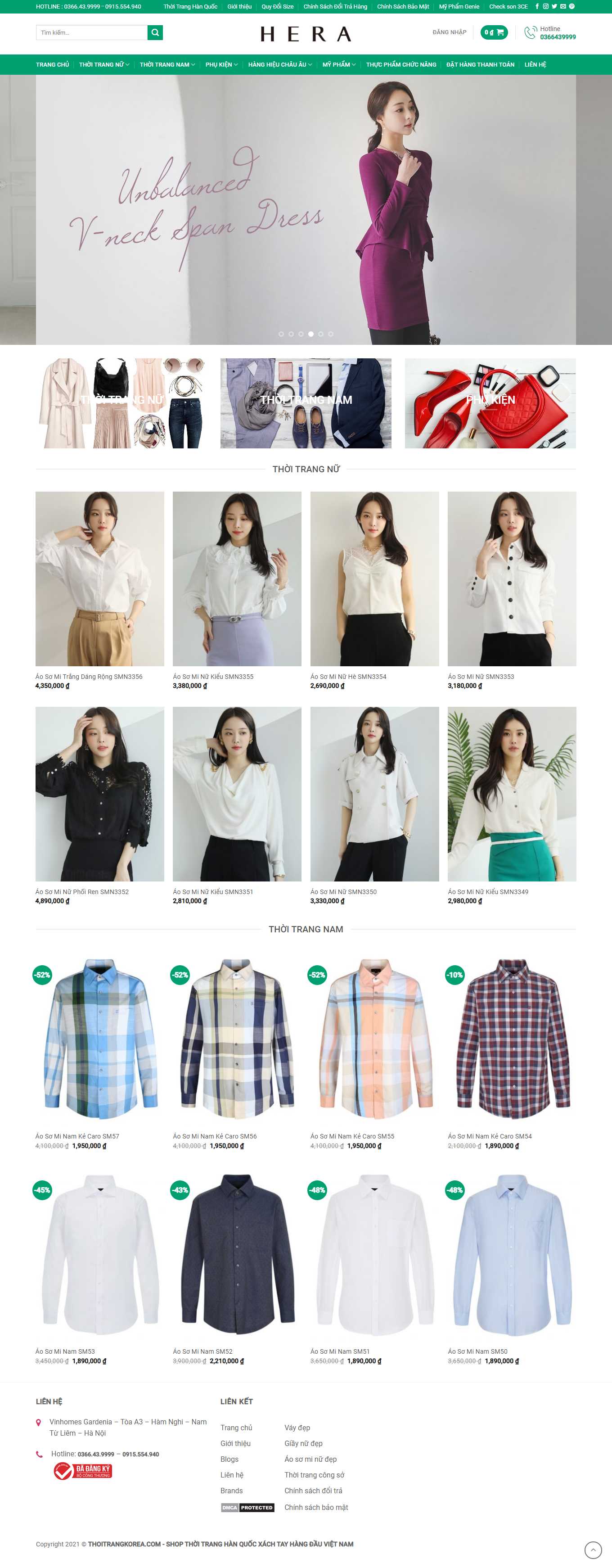 Thiết kế Website Web shop thời trang - thoitrangkoreacom