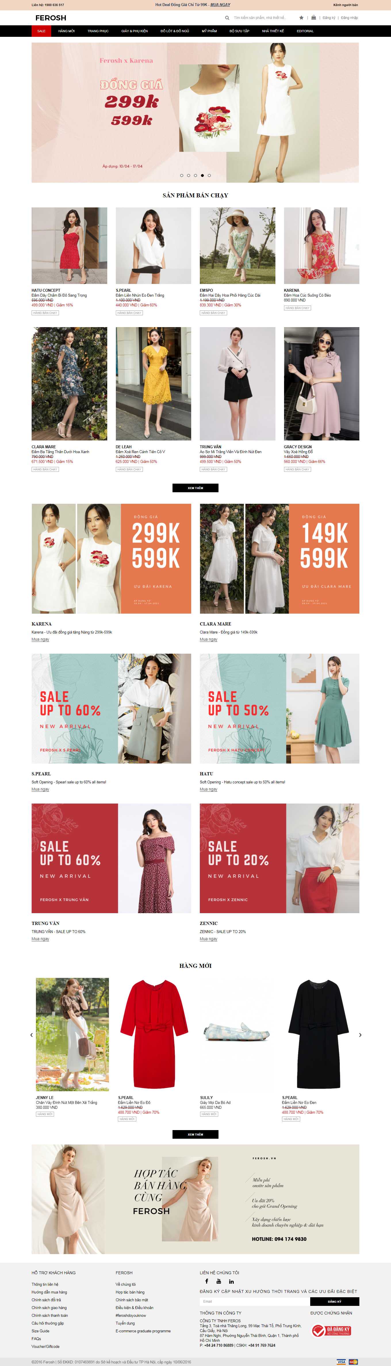 Thiết kế Website Web shop thời trang - feroshvn