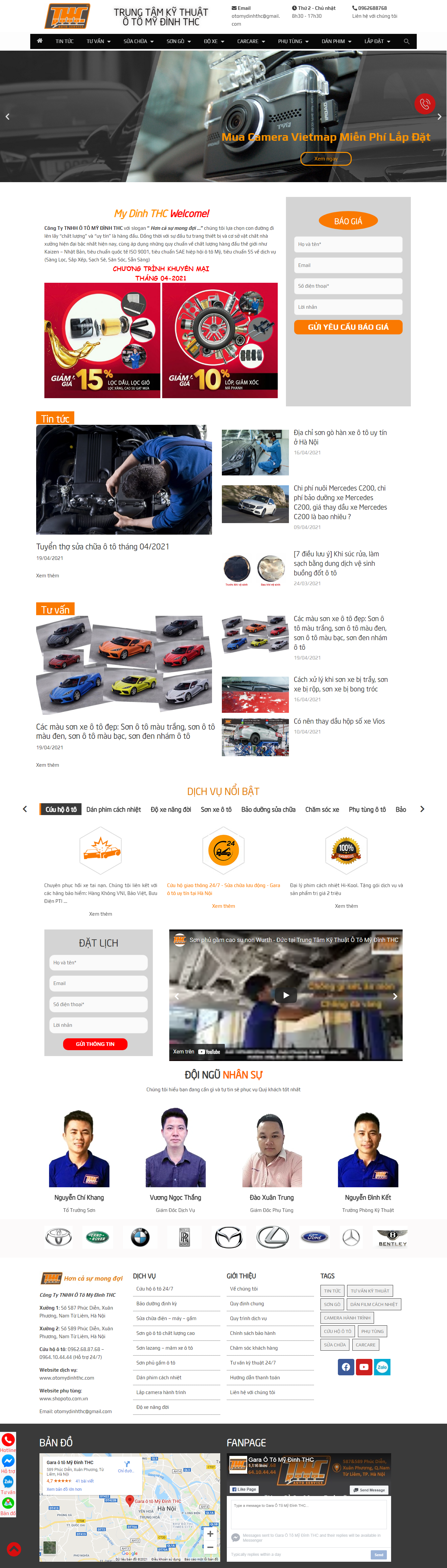 [giadinhauto] Thiết kế Website Web gara ô tô - otomydinhthccom