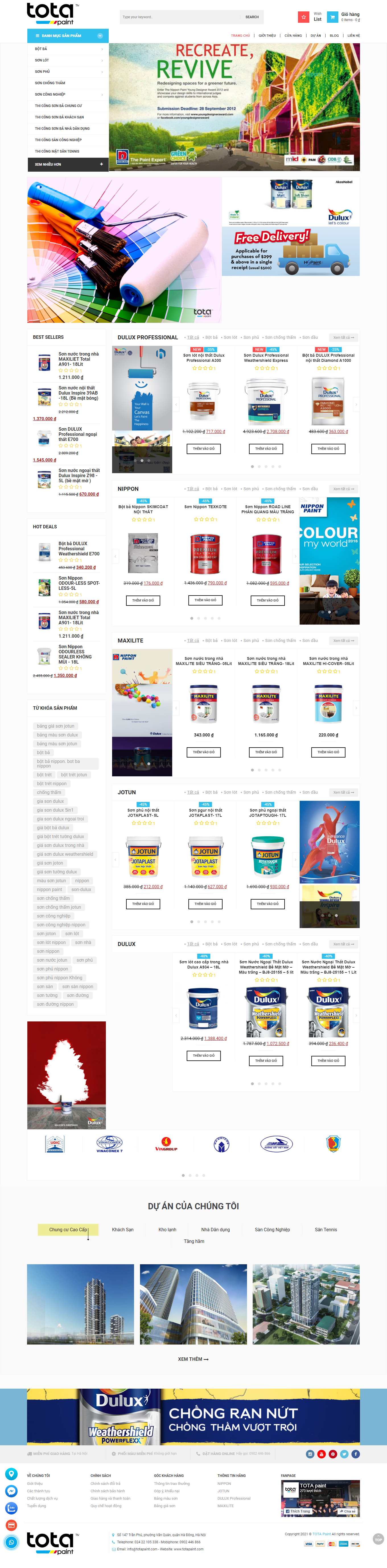 [motosoft] Thiết kế Website Web hệ thống đại lý - totapaintcom