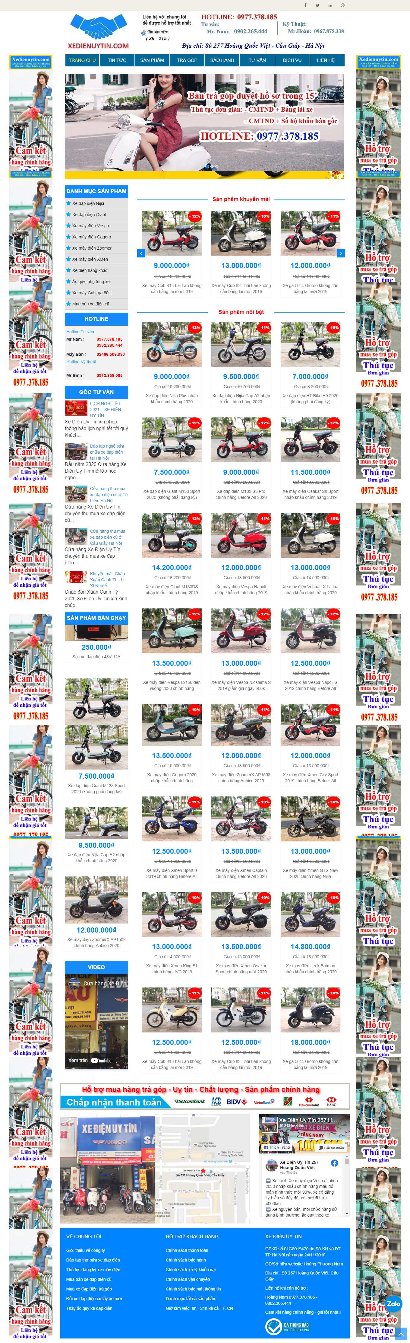Thiết kế Website Web nhà phân phối - xedienuytincom