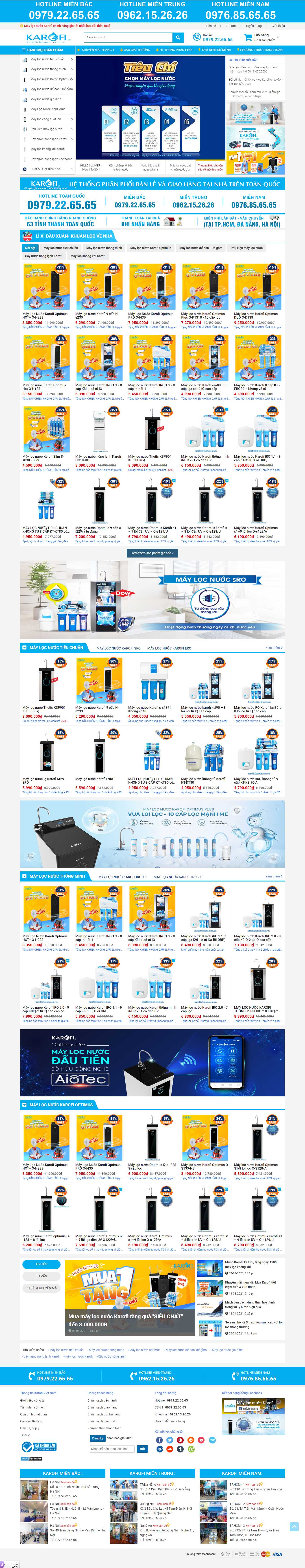 [maylocnuockangaroo] Thiết kế Website Web máy lọc nước - karofivietnamcomvn