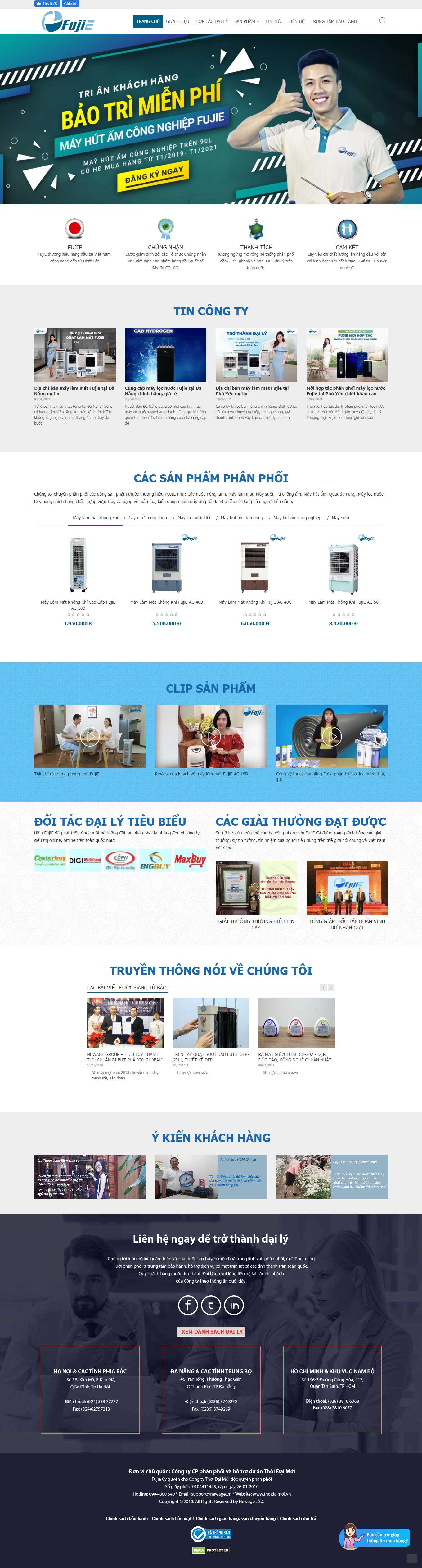 [maylocnuockangaroo] Thiết kế Website Web máy lọc nước - fujiecomvn