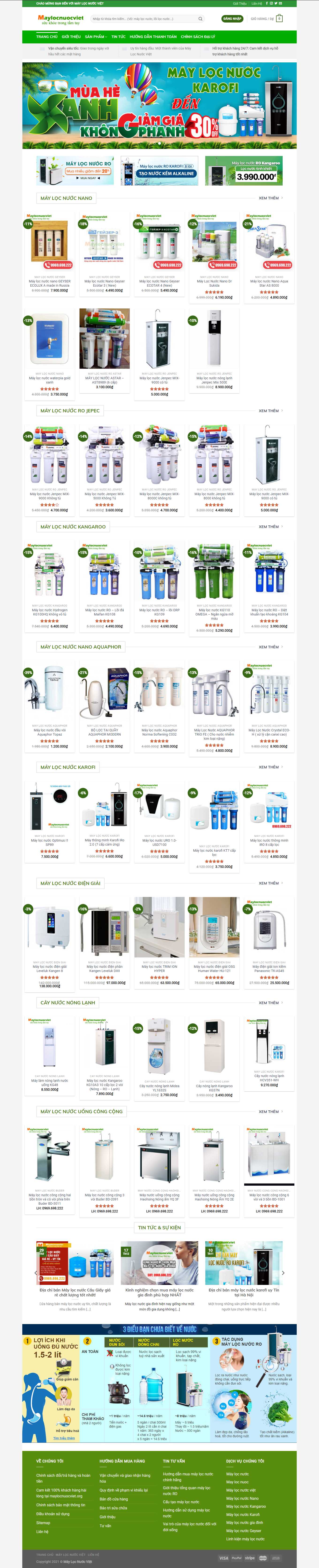 [maylocnuockangaroo] Thiết kế Website Web máy lọc nước - maylocnuocvietorg