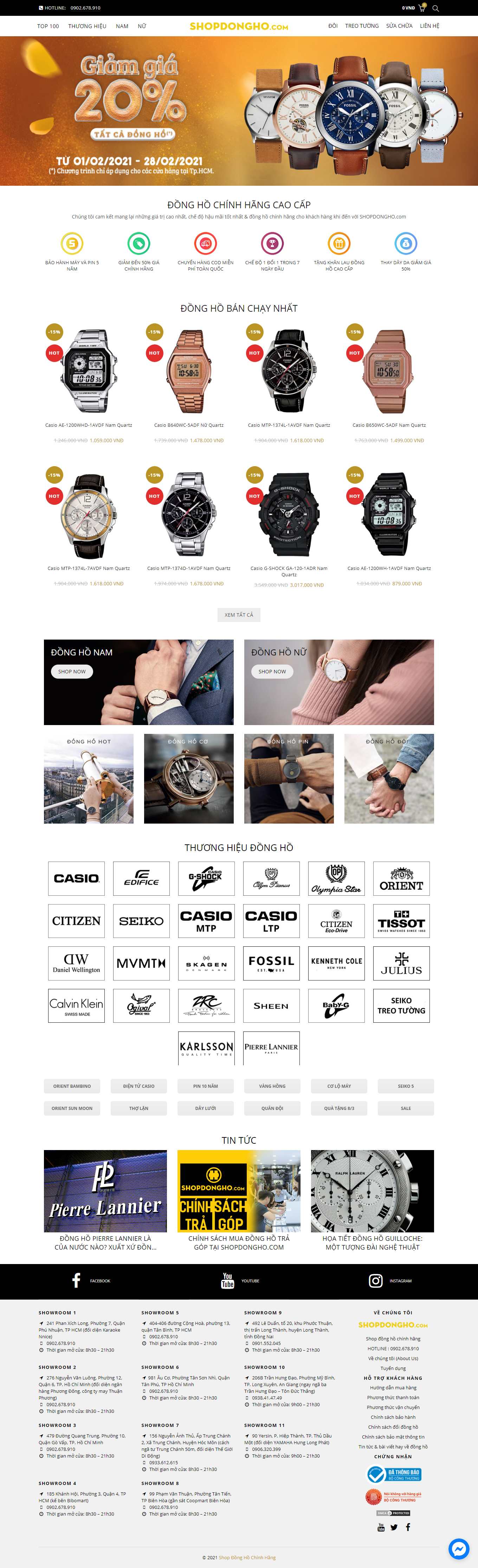 [henry-london] Thiết kế Website Web đồng hồ - shopdonghocom