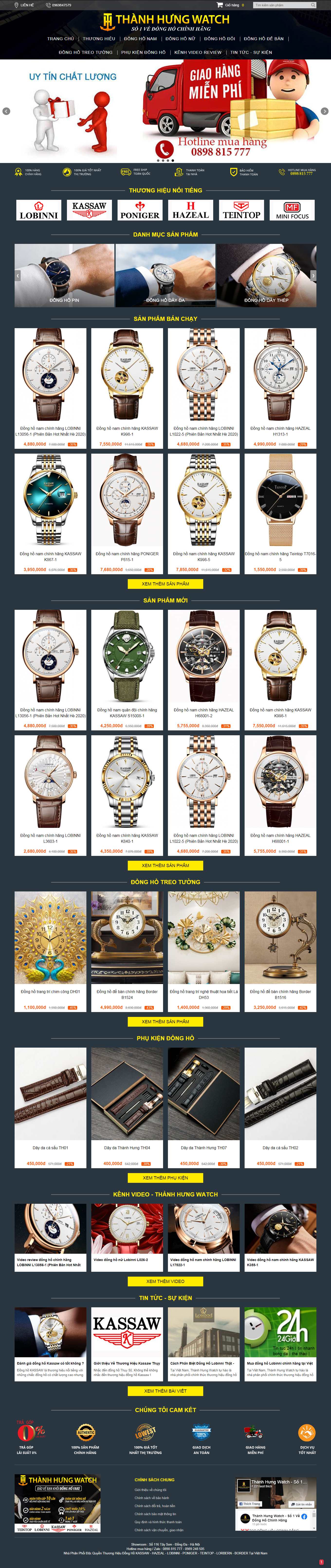 [henry-london] Thiết kế Website Web đồng hồ - thanhhungwatchvn