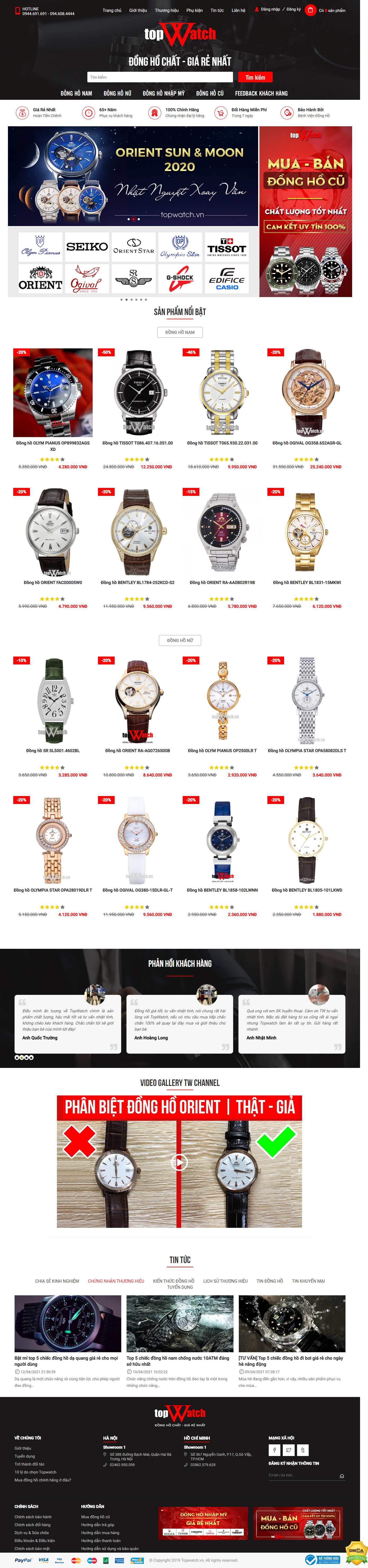 [henry-london] Thiết kế Website Web đồng hồ - topwatchvn
