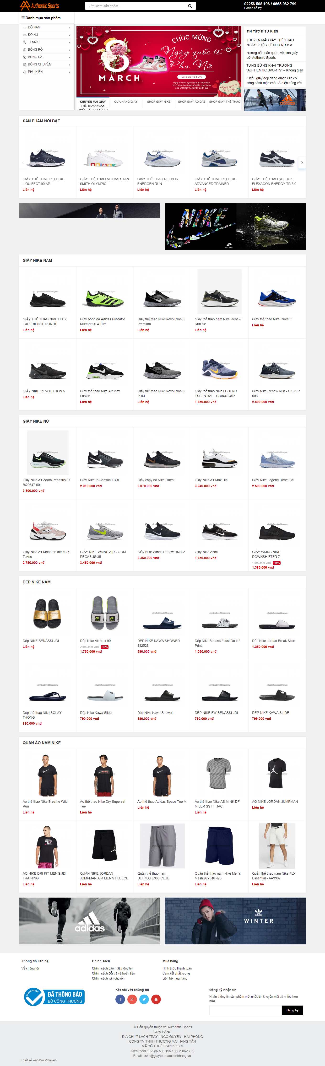 [giaxe] Thiết kế Website Web Minh Thuận - giaythethaochinhhangvn