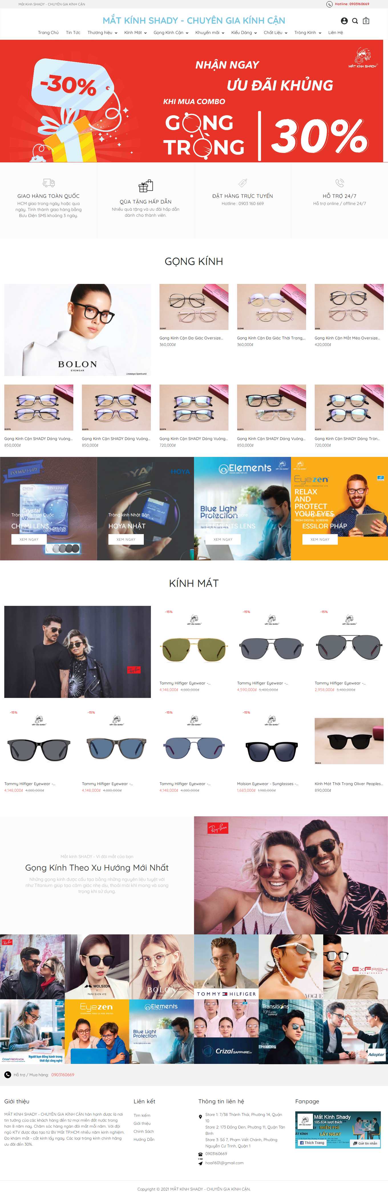 [kinhmatviettin] Thiết kế Website Web kinh mắt thời trang - matkinhshadycom