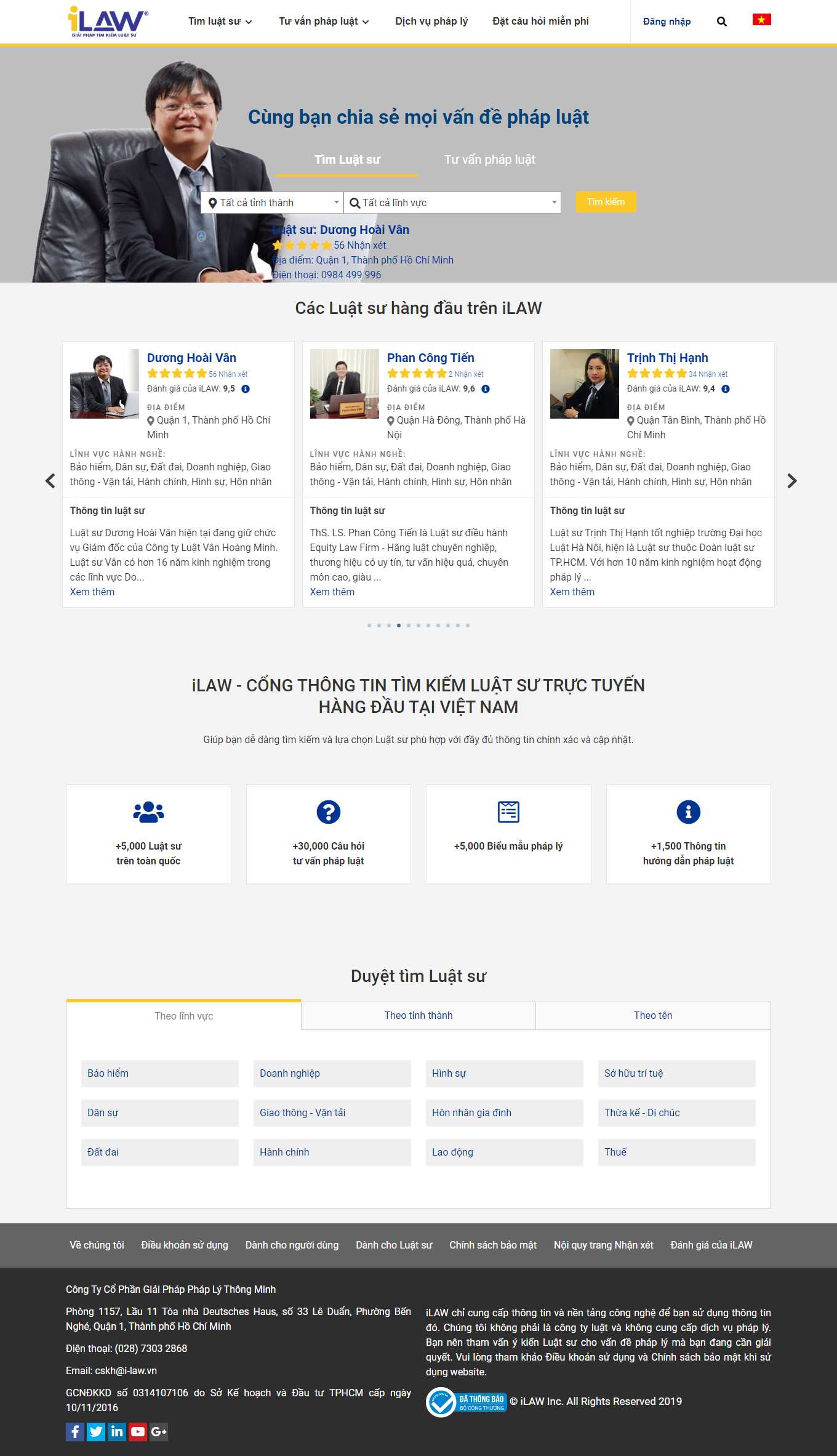 Thiết kế Website Web Luật Sư - i-lawvn