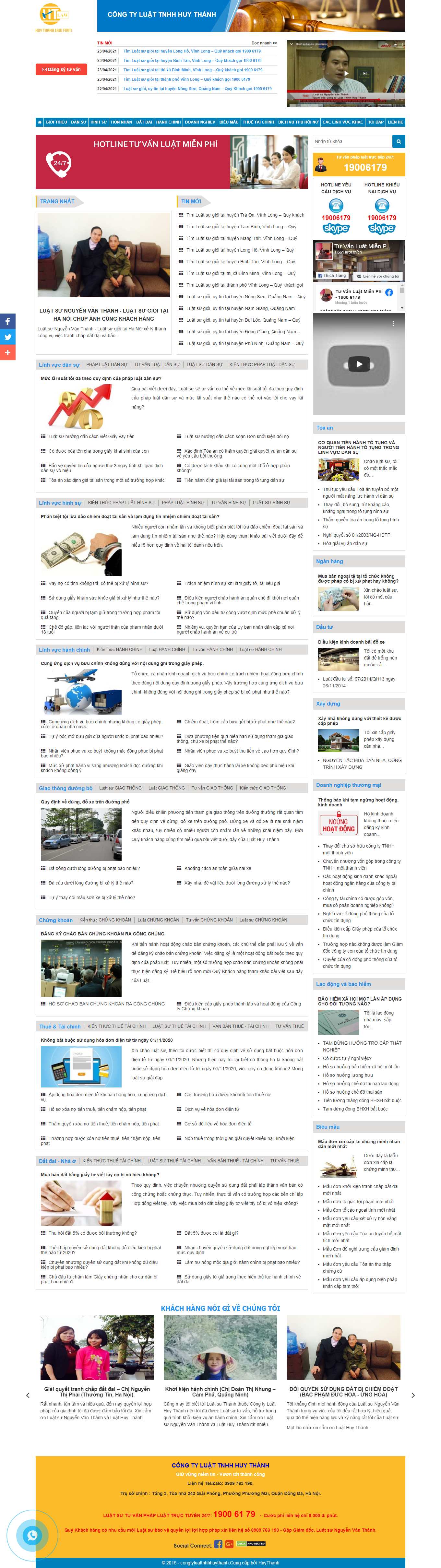 Thiết kế Website Web Luật Sư - luathuythanhvn