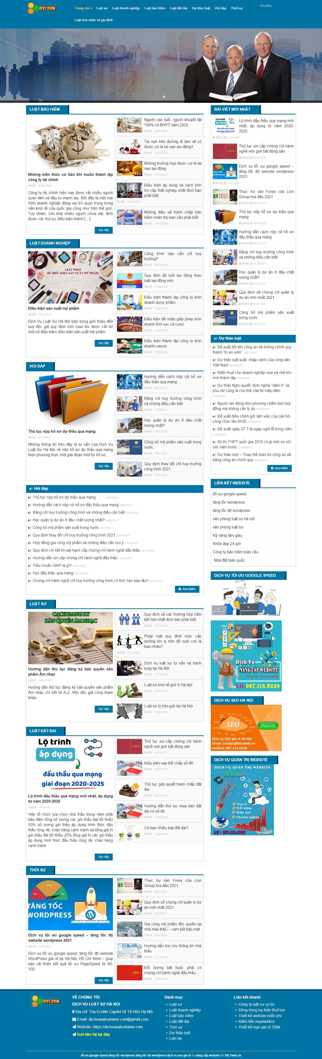 Thiết kế Website Web Luật Sư - dichvuluatsuhanoicom