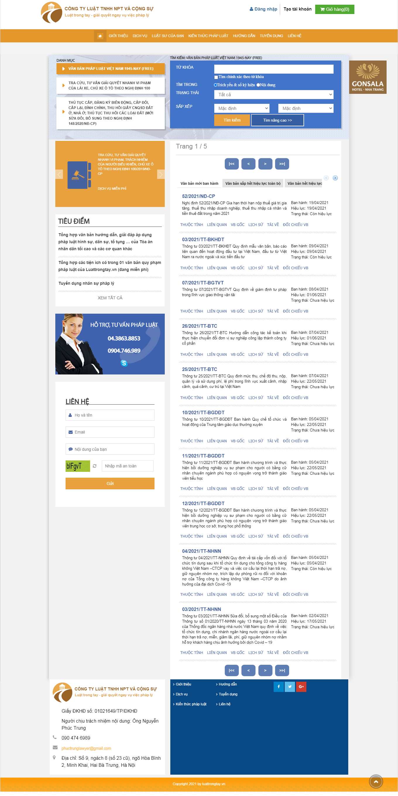 Thiết kế Website Web Luật Sư - luattrongtayvn