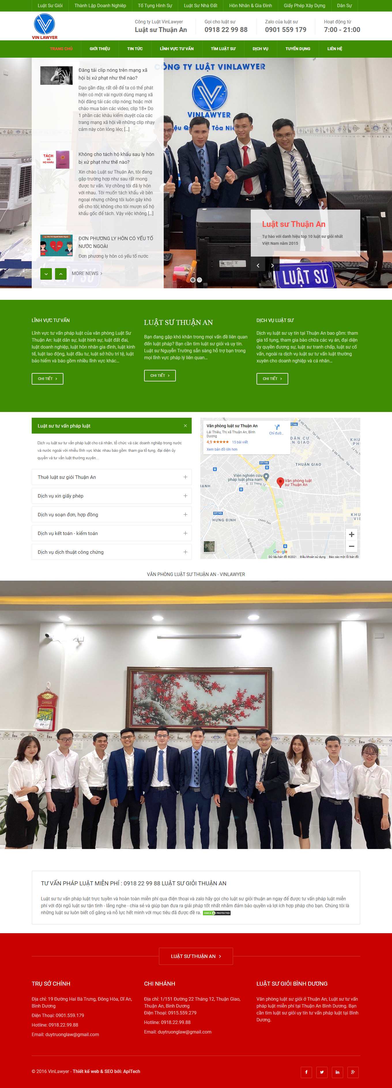 Thiết kế Website Web Luật Sư - luatsuthuanancom