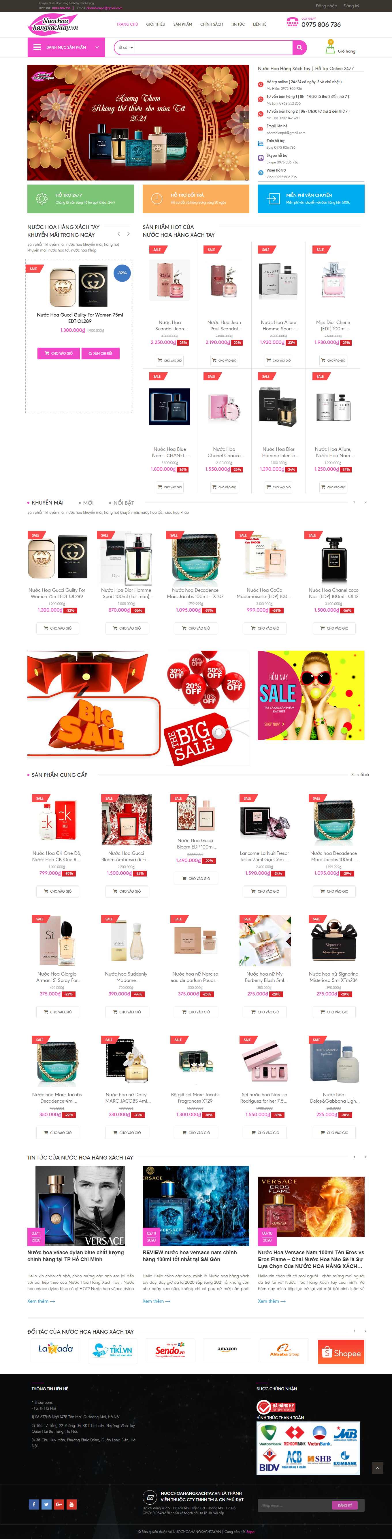 [vuahanghieu] Thiết kế Website Web bán nước hoa - nuochoahangxachtayvn