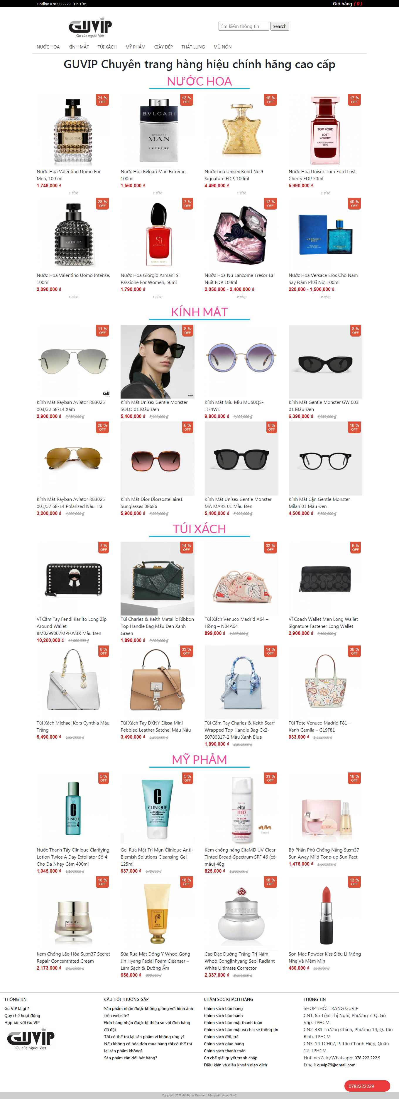 [vuahanghieu] Thiết kế Website Web bán nước hoa - guvipvn