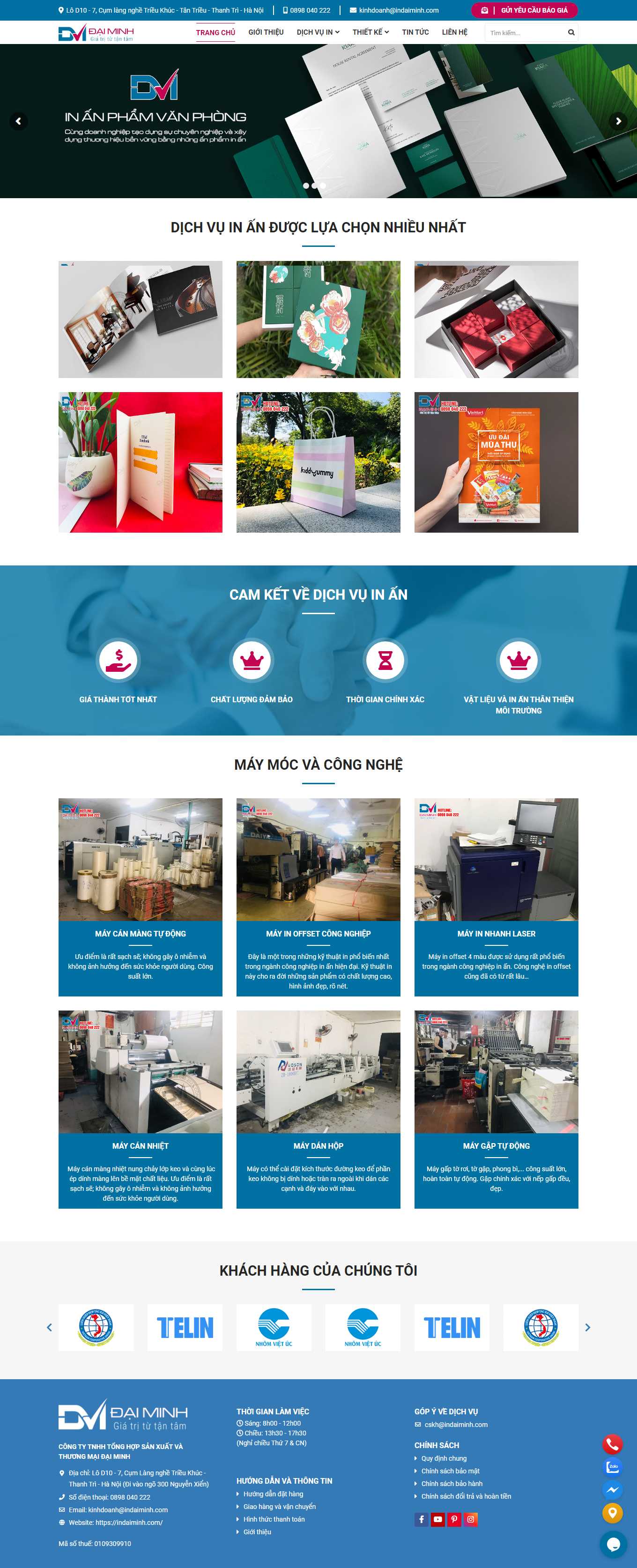 [indepanhduong] Thiết kế Website Web Catalogue - indaiminhcom