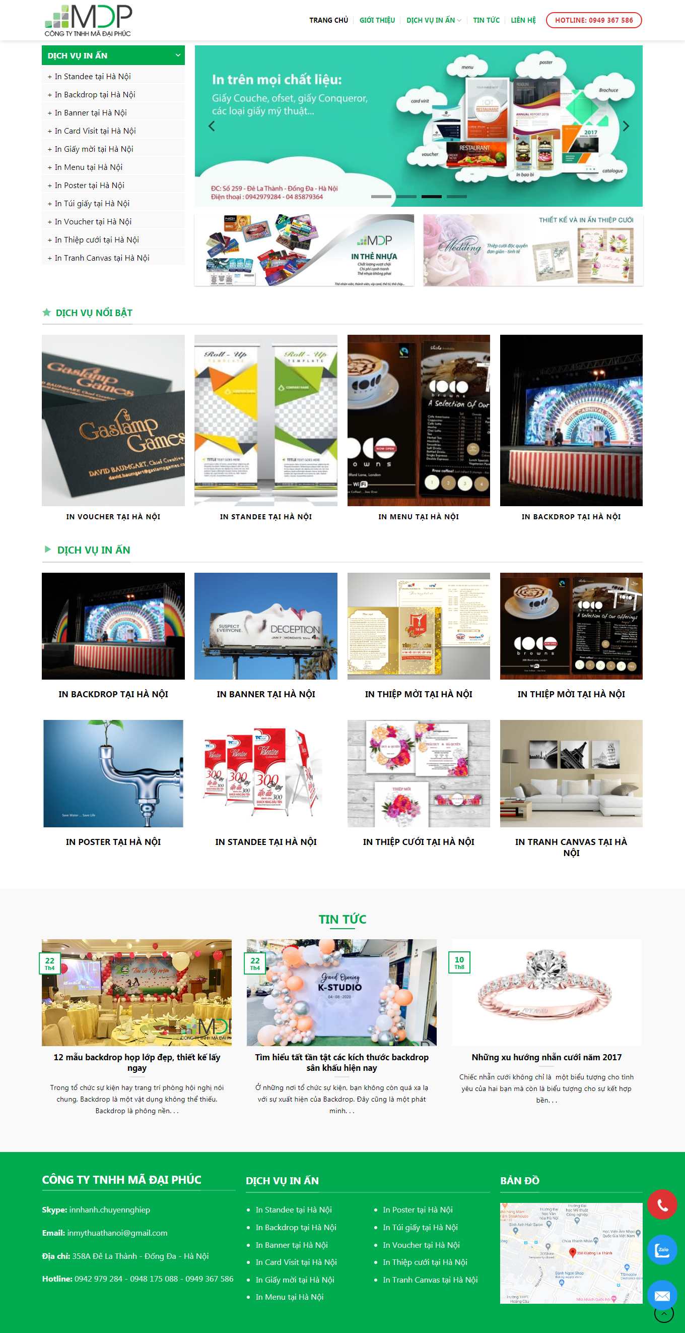 [nhomin] Thiết kế Website Web card visit - inmythuathanoivn