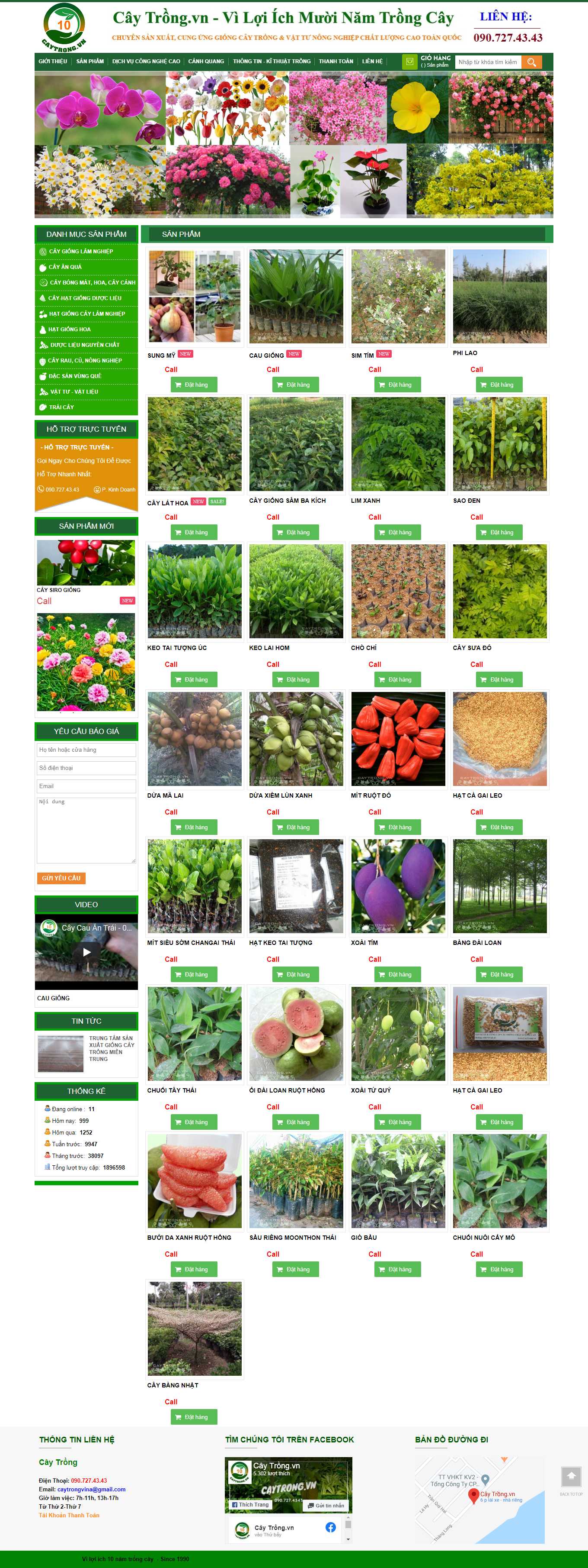 [caygiongnongnghiep] Thiết kế Website Web giống cây trồng - caytrongvn