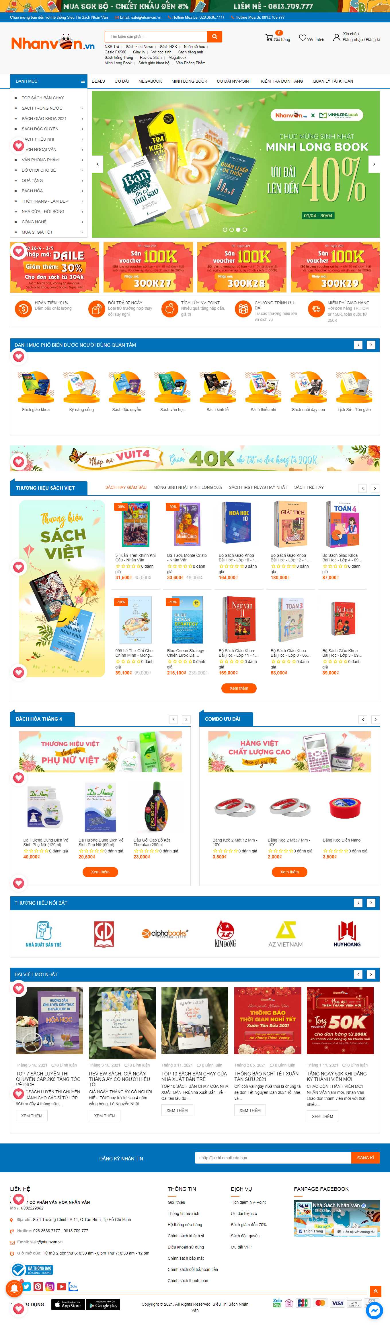 [fahasa] Thiết kế Website Web nhà sách - nhanvanvn