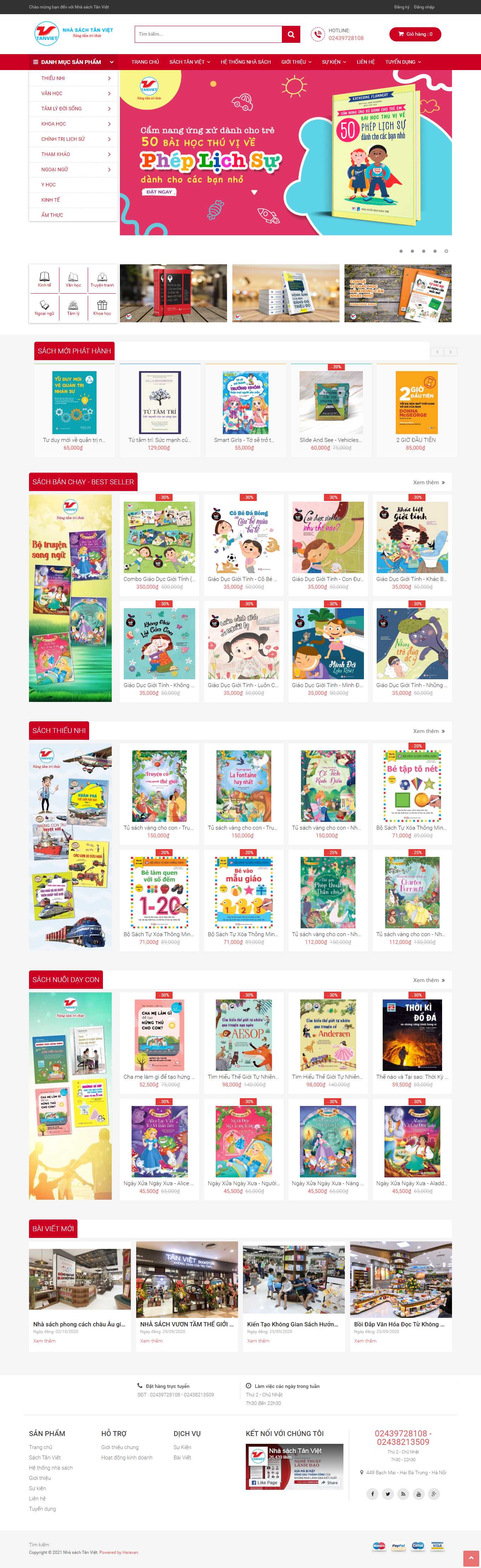 [fahasa] Thiết kế Website Web nhà sách - tanvietbookscomvn