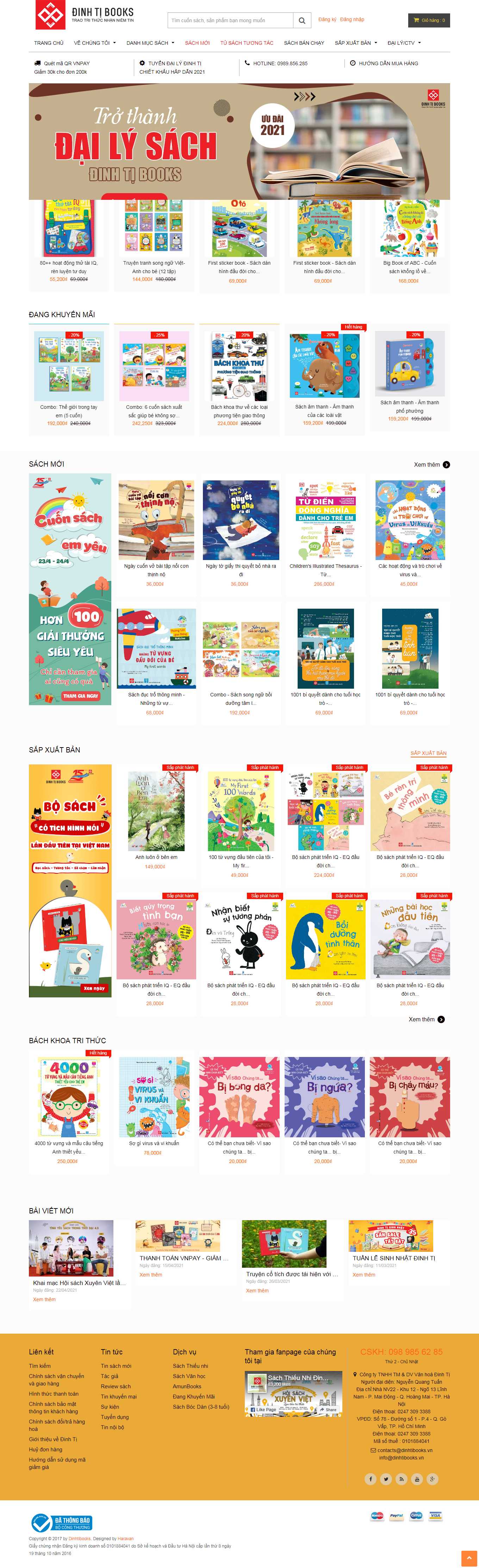 [fahasa] Thiết kế Website Web nhà sách - dinhtibookscomvn