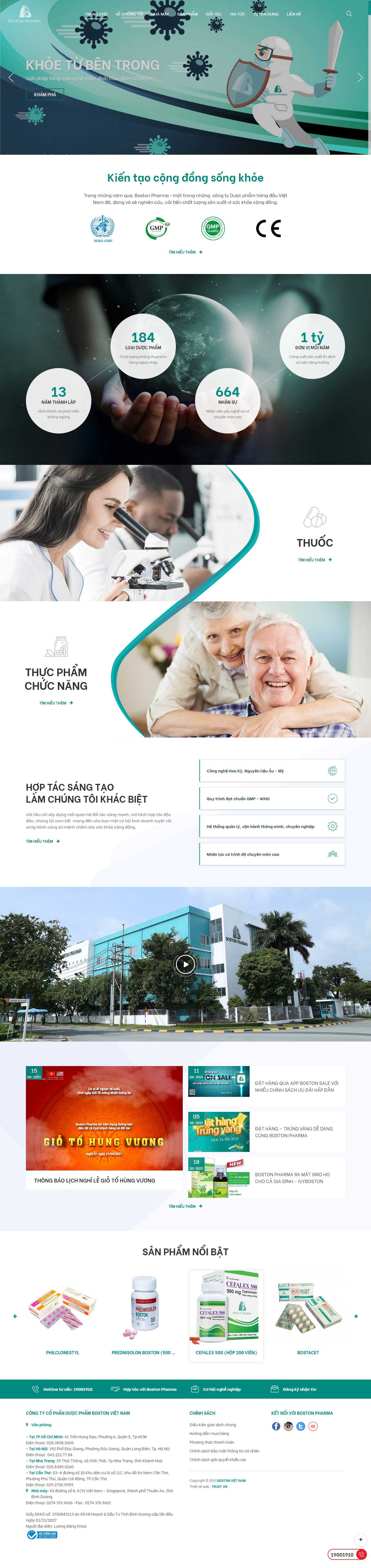 [dhgpharma] Thiết kế Website Web dược phẩm - bostonpharmacomvn