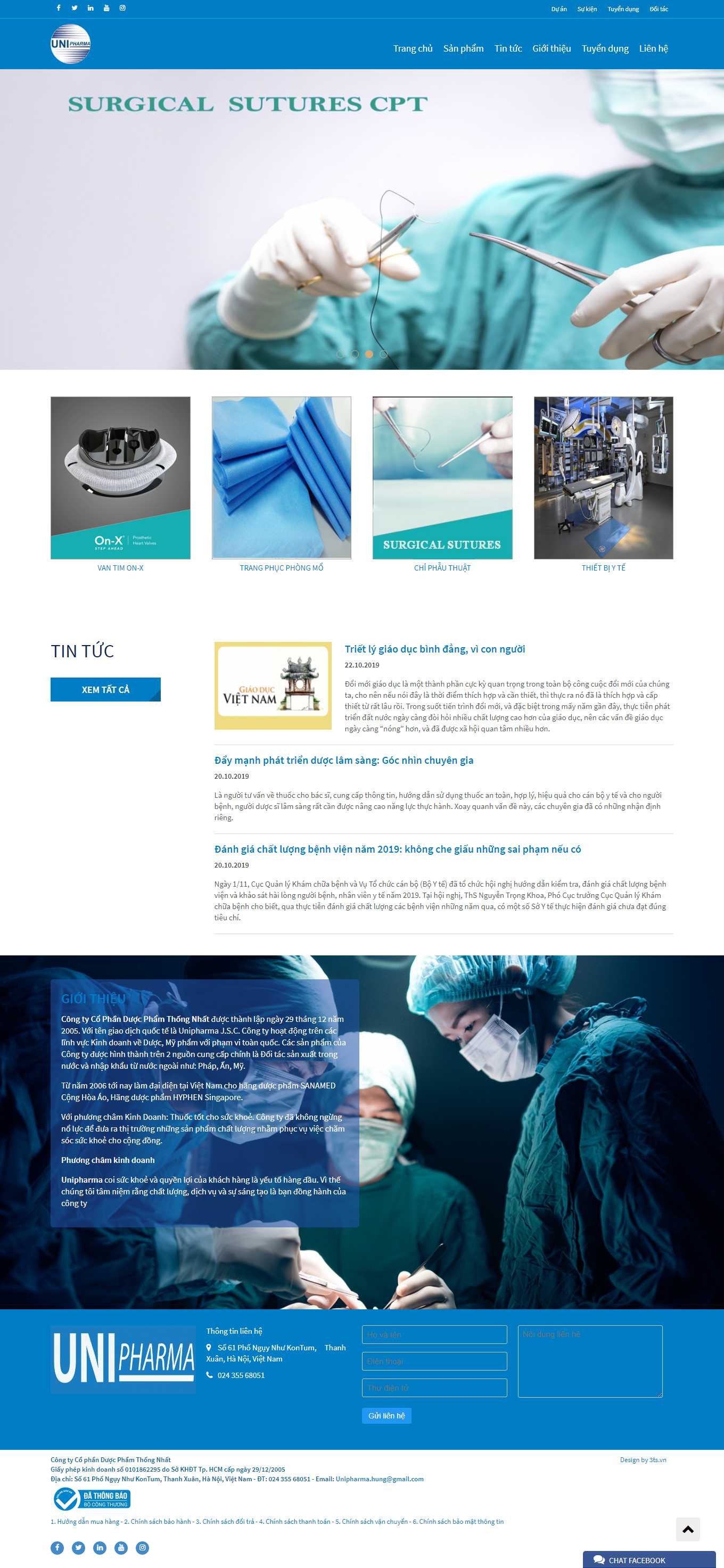 [dhgpharma] Thiết kế Website Web dược phẩm - wwwunipharmacomvn