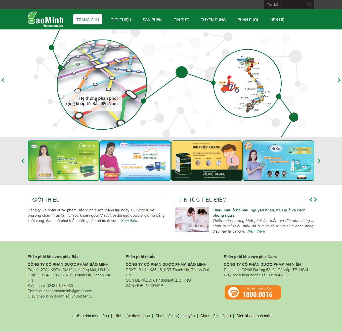 [dhgpharma] Thiết kế Website Web dược phẩm - duocbaominhvn