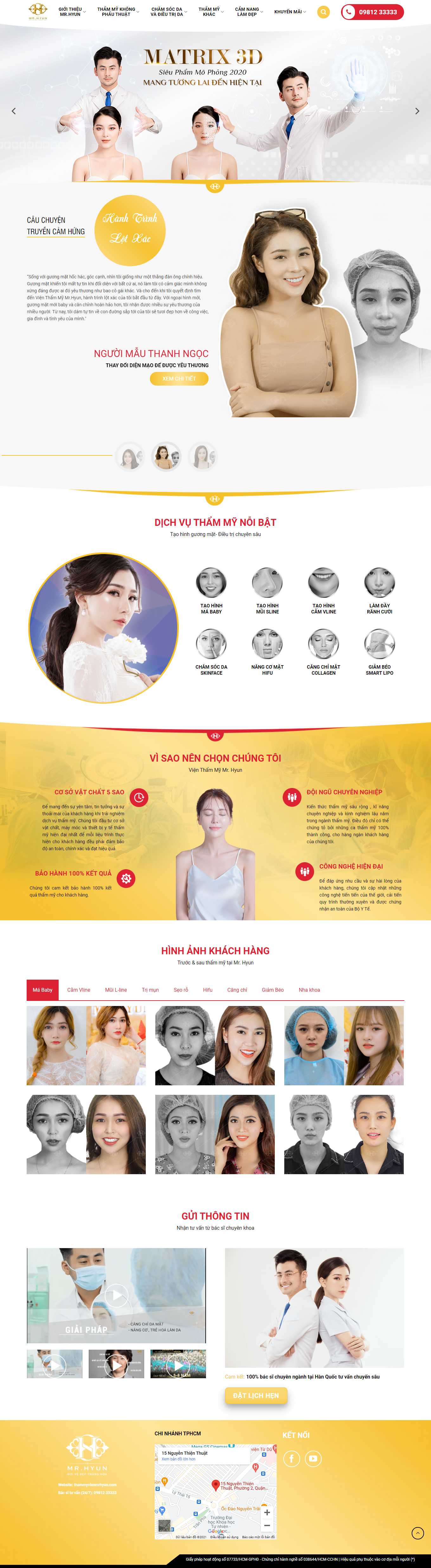 [mailisa] Thiết kế Website Web thẩm mỹ viện - thammyvienmrhyuncom